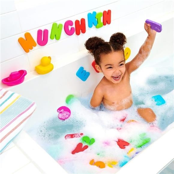 NEW Munchkin® Learn™ Bath Letters and Numbers 36pc Toddler Bath Toy - Picture 4 of 8